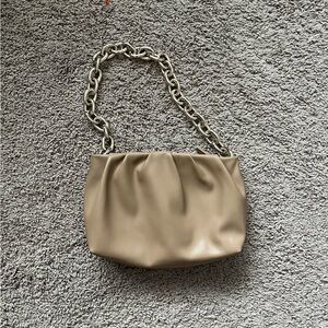 Elegant Tan Chain Shoulder Bag
